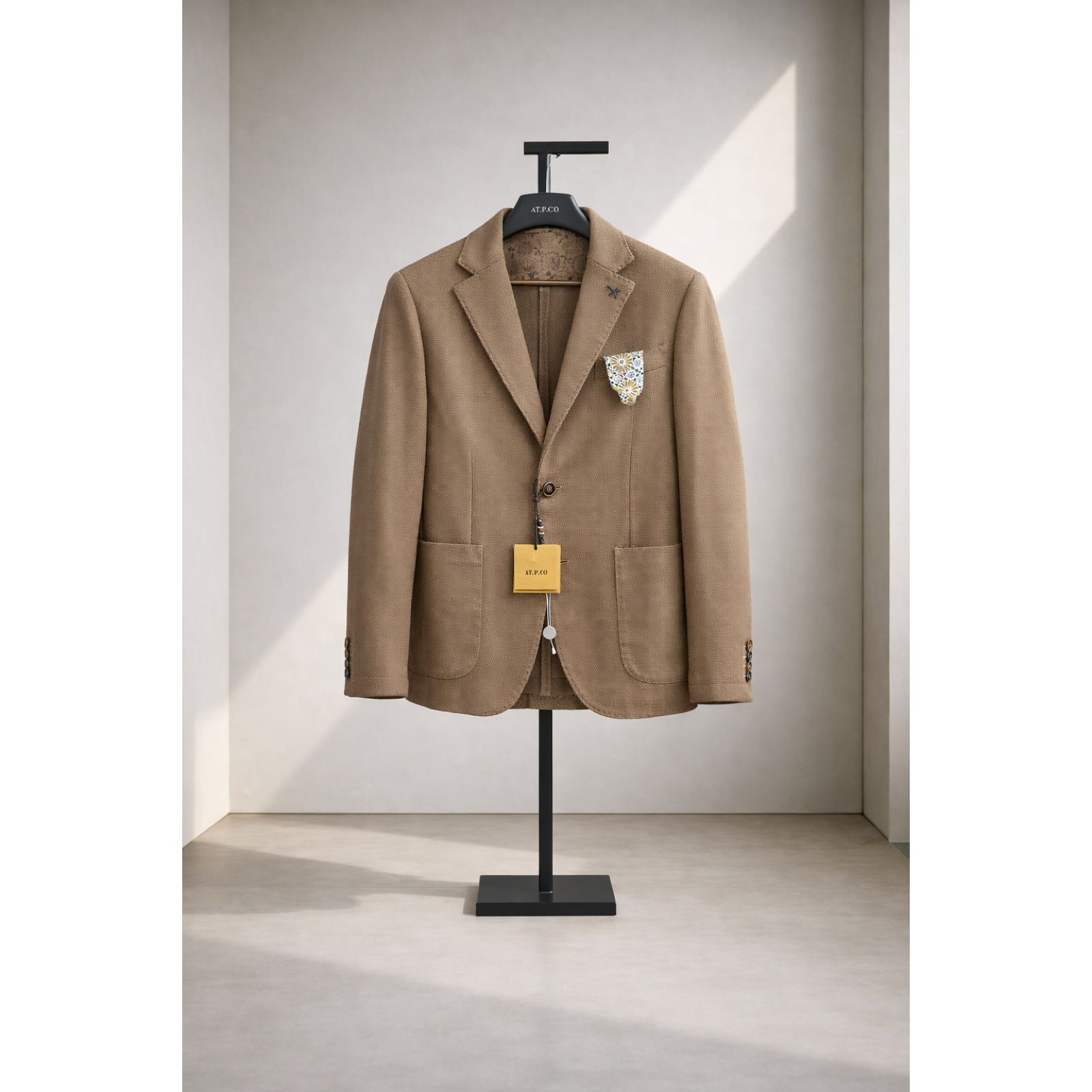 At.P.Co Italian Textured Blazer Jacket Men’s Brown Eu 44 / Us 34 Nwt